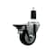 Service Caster 3.5'' Black Poly Swivel 1-3/8'' Expanding Stem Caster with Brake SCC-EX20S3514-PPUB-BLK-PLB-138 - alternate 1